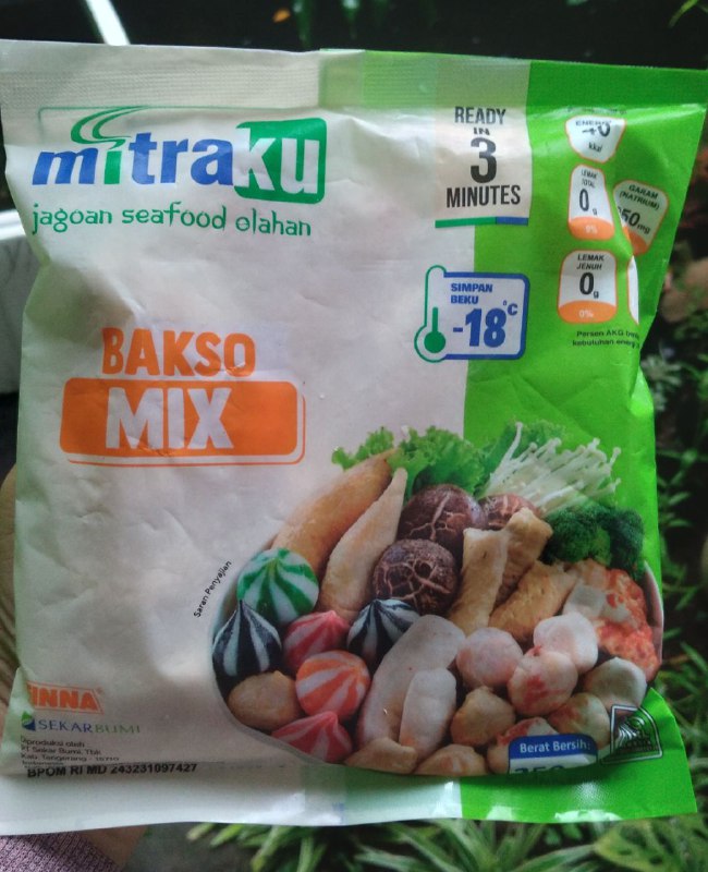 Bakso Ikan Mix Mitraku 250 Gram